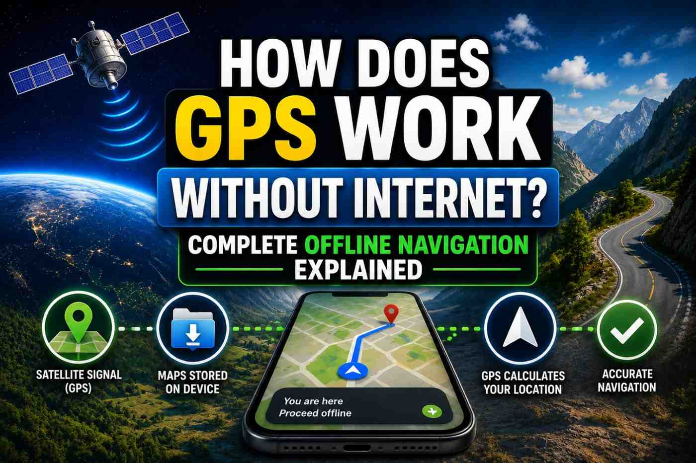 how does GPS work without internet